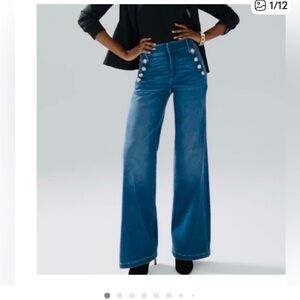 White House Black Market Blue Flare Jeans